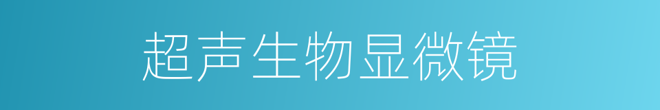 超声生物显微镜的同义词