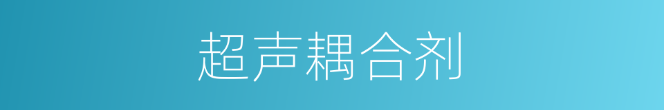 超声耦合剂的同义词