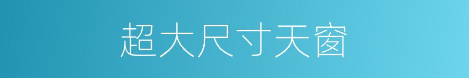 超大尺寸天窗的同义词