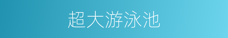 超大游泳池的同义词