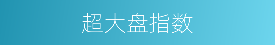 超大盘指数的同义词
