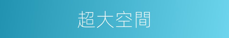 超大空間的同義詞