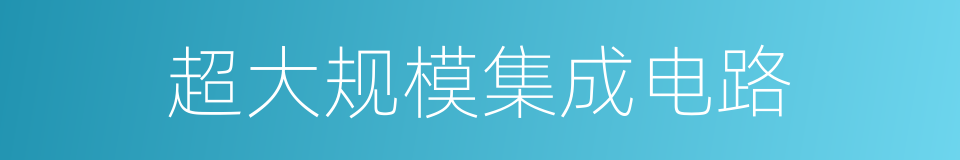 超大规模集成电路的同义词