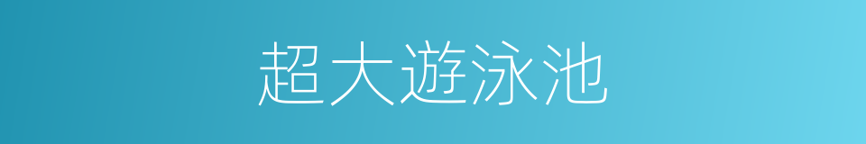 超大遊泳池的同義詞