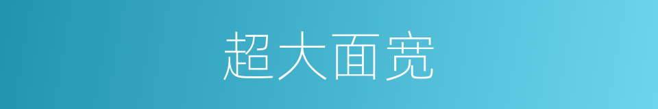 超大面宽的同义词
