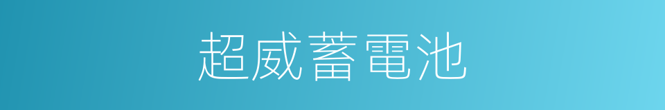 超威蓄電池的同義詞