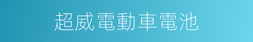 超威電動車電池的同義詞