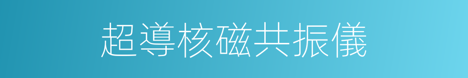 超導核磁共振儀的同義詞
