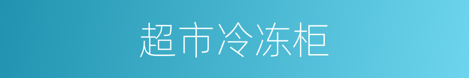 超市冷冻柜的同义词