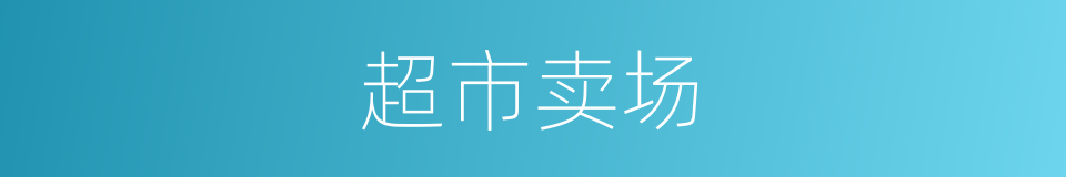 超市卖场的同义词