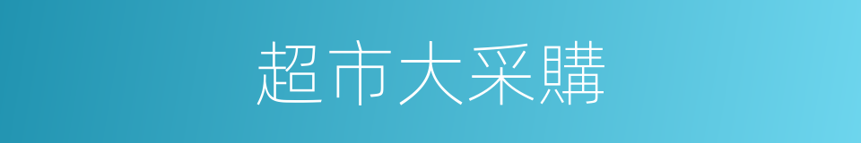 超市大采購的同義詞