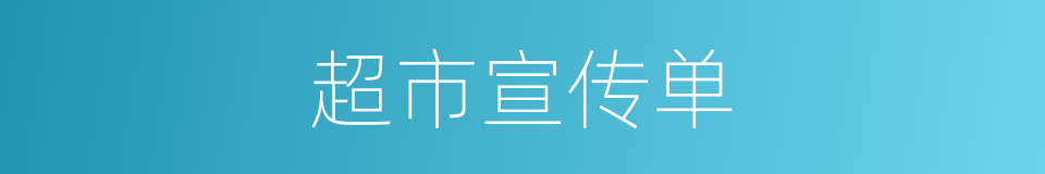 超市宣传单的同义词