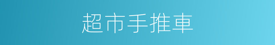 超市手推車的同義詞