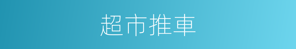 超市推車的同義詞