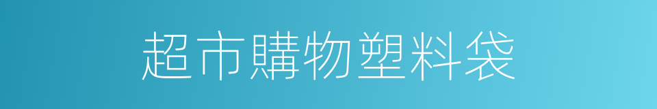 超市購物塑料袋的同義詞