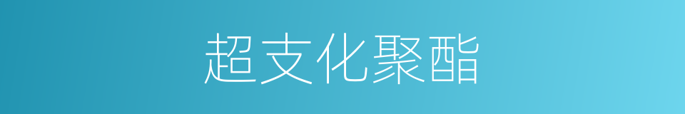 超支化聚酯的同义词