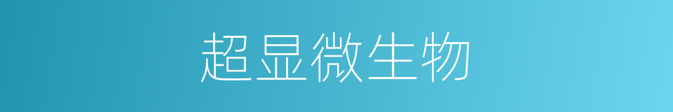 超显微生物的同义词