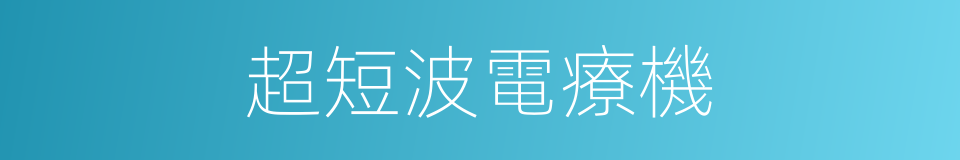 超短波電療機的同義詞