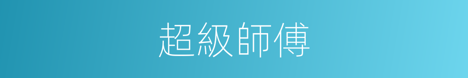 超級師傅的同義詞