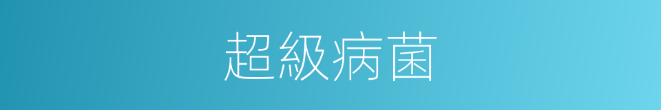 超級病菌的同義詞