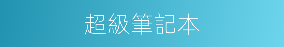 超級筆記本的同義詞