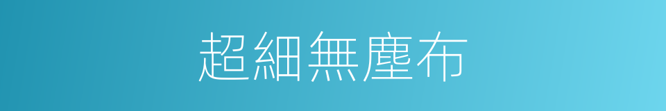 超細無塵布的同義詞