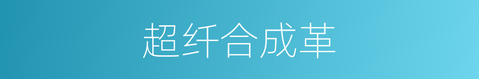 超纤合成革的同义词