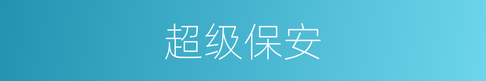 超级保安的同义词