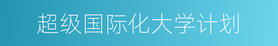 超级国际化大学计划的同义词