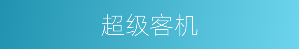 超级客机的同义词