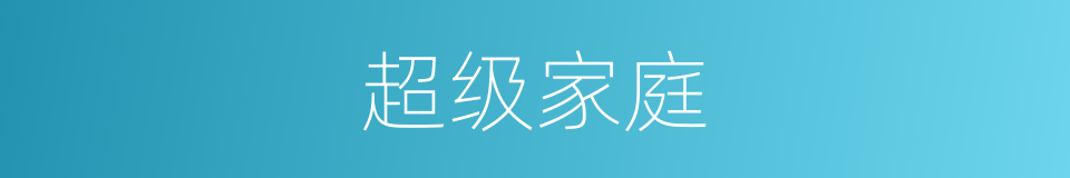 超级家庭的同义词