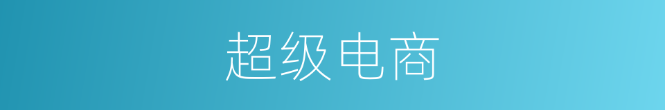 超级电商的同义词