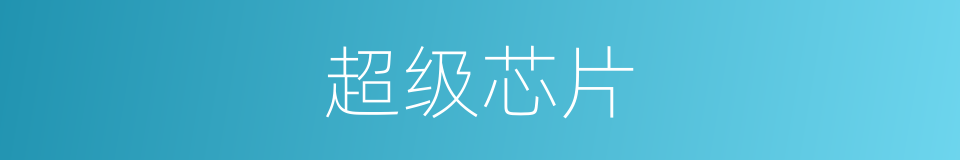 超级芯片的同义词