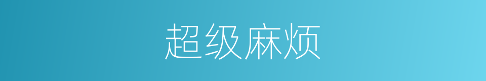 超级麻烦的同义词