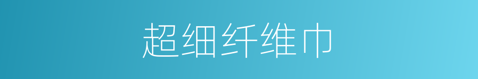 超细纤维巾的同义词