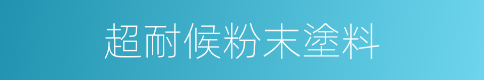 超耐候粉末塗料的同義詞