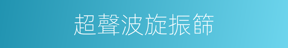 超聲波旋振篩的同義詞
