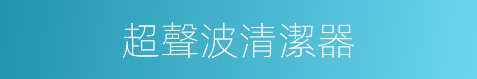 超聲波清潔器的同義詞