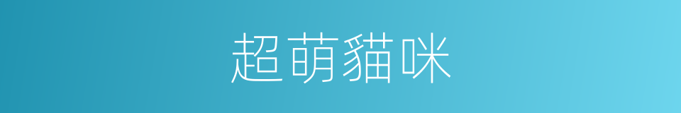 超萌貓咪的同義詞