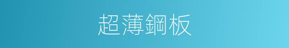 超薄鋼板的同義詞