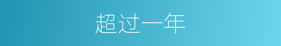 超过一年的同义词