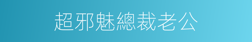 超邪魅總裁老公的同義詞