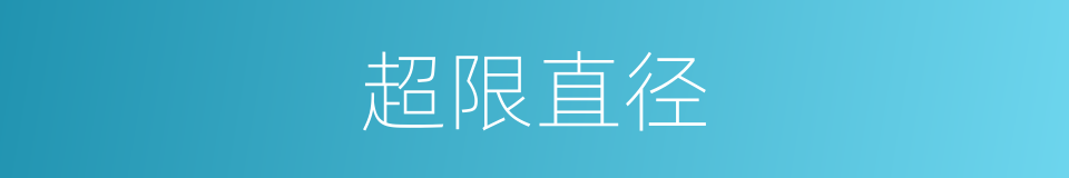 超限直径的同义词