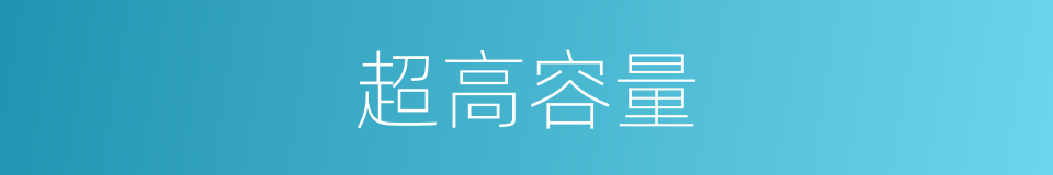 超高容量的同义词