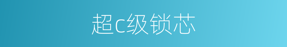 超c级锁芯的同义词
