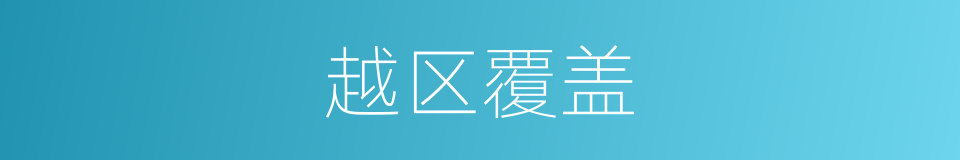 越区覆盖的同义词