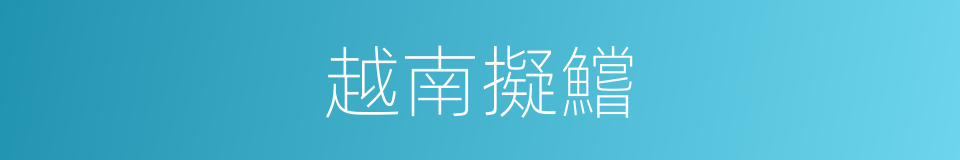 越南擬鱨的同義詞