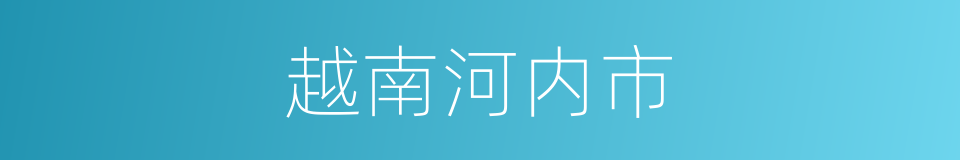 越南河内市的同义词