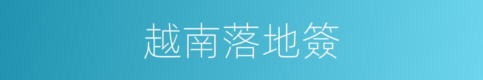 越南落地簽的同義詞