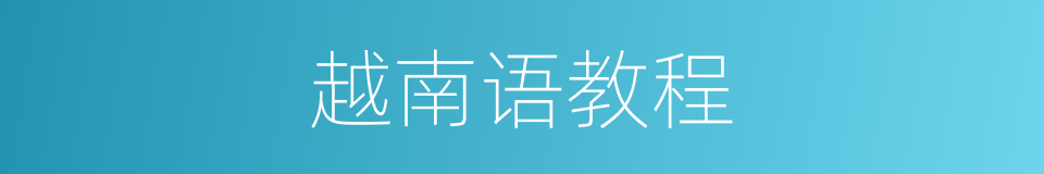 越南语教程的同义词